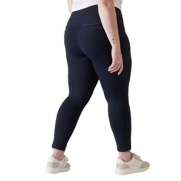 Athleta Delancey Skyline Tight Size 2X Navy Blue Leggings Side Zipper - Picture 4 of 10